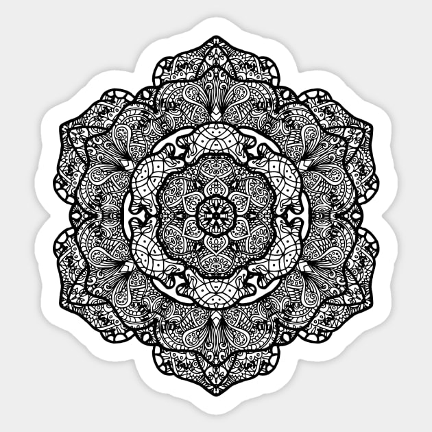 Elegant Mandala Sticker by ElviraDraat